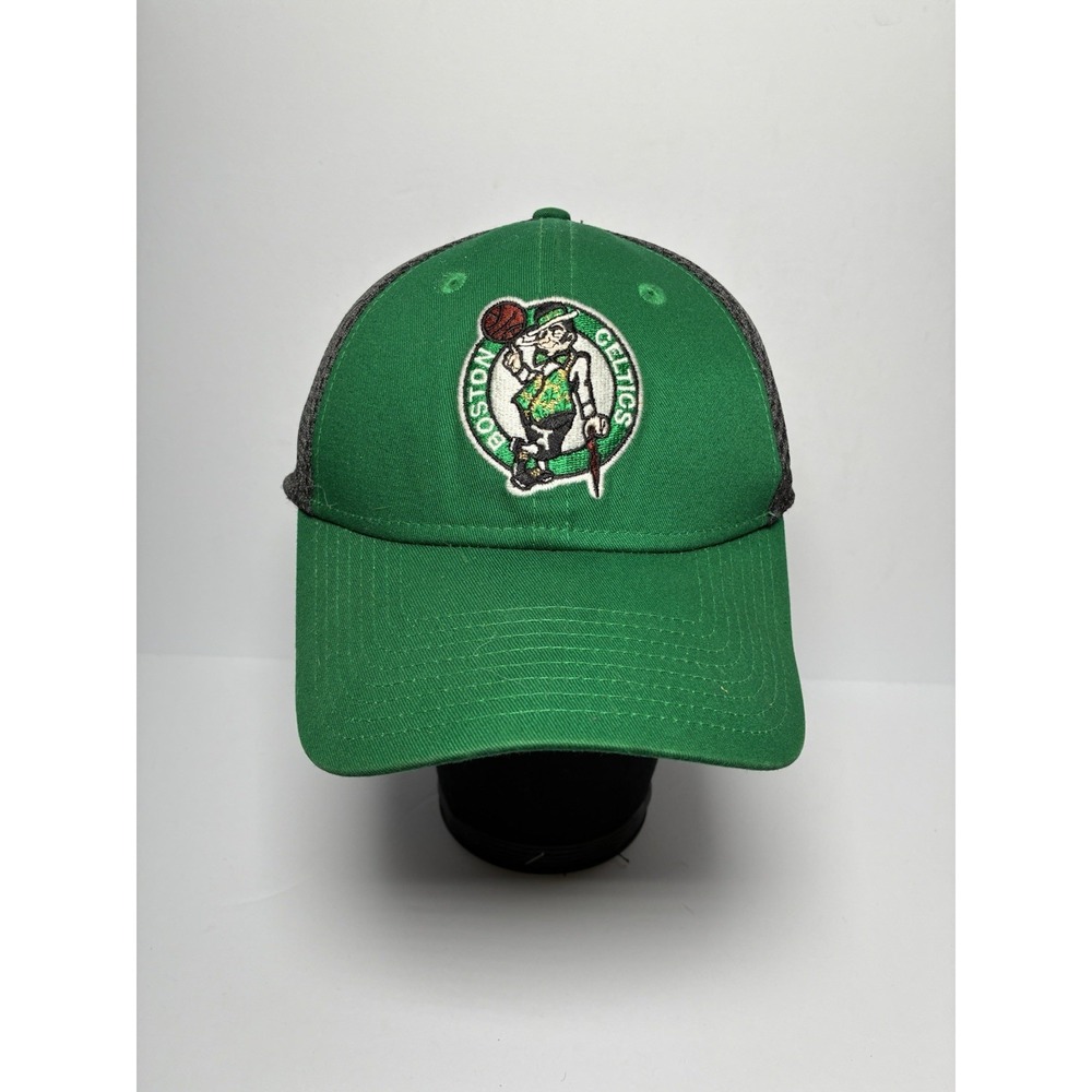 New Era 39THIRTY Boston Celtics Mesh Flex Hat S/M Green Black Lucky Logo NBA Cap